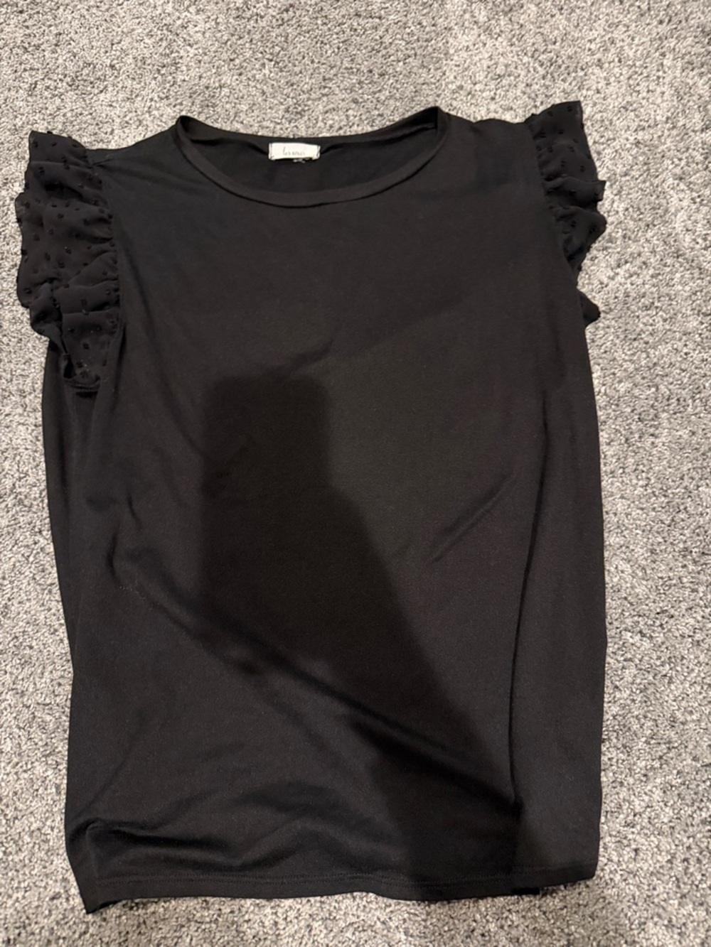 Women’s Black Ruffle Sleeve Top